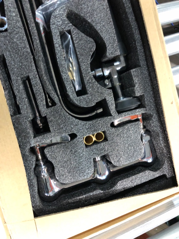 Photo 1 of **PARTS ONLY**
KWODE Commercial Faucet 8 Inch Center Wall Mount Kitchen Sink Faucet