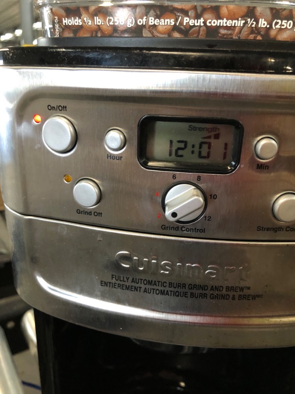 Photo 4 of **Heavily Used** Cuisinart DGB-900BC Grind & Brew Thermal 12-Cup Automatic Coffeemaker Silver 