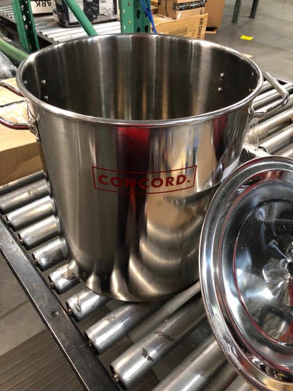 Photo 3 of *Used* CONCORD Polished Stainless Steel Stock Pot with Lid (40 QT)