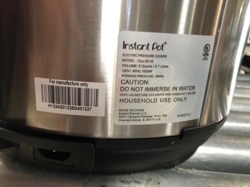 Photo 2 of *Damaged* Instant Pot 6qt Duo Pressure Cooker