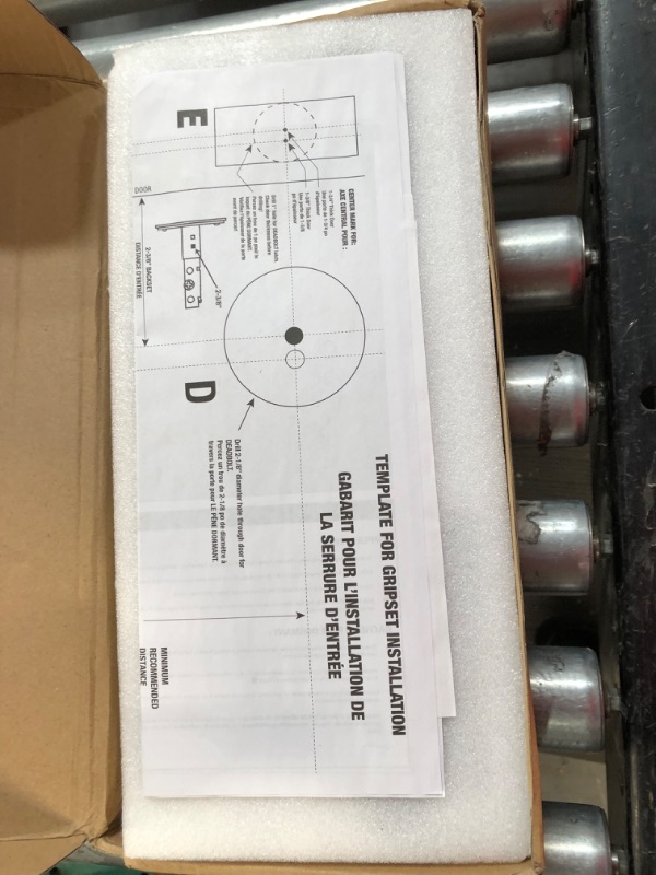 Photo 1 of *Used/Damaged* YYTDZSW Front Door Handle, Single Cylinder with Door Lever (Satin Nickel Finish)