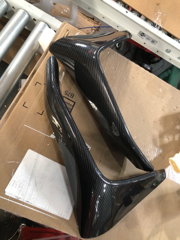 Photo 2 of Car Rear Splitters Carbon Fiber Rear Bumper Spoiler Trims - STOCK PHOTO IS REFERENCE ONLY, UNKNOWN EXACT TYPE, MINOR SCRATCH ON ITEM