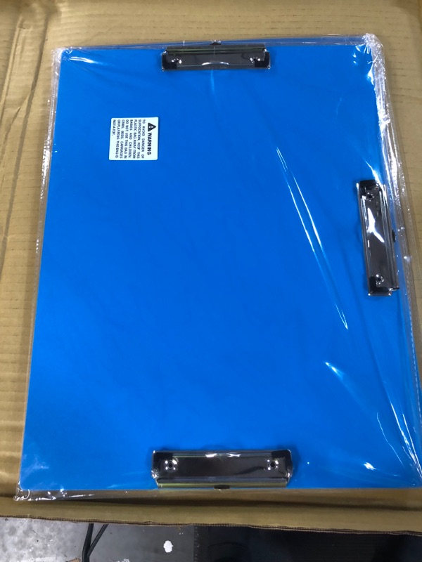 Photo 1 of 11x17 Clipboard Three Clip Super Tough Extra Large Clipboard PP Plastic 11 x 17 Clipboards Not Fragile Art Clipboard Blue Pack of 1