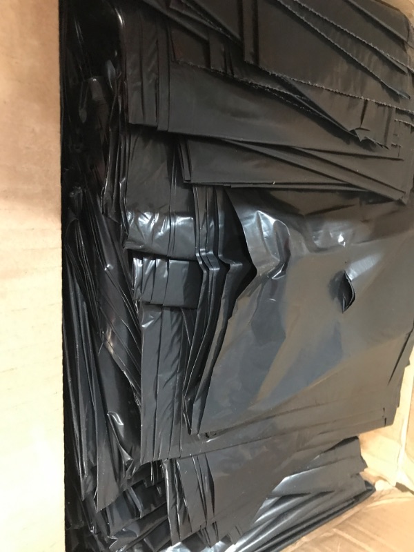 Photo 1 of Aluf Plastics 33 Gallon Trash Bags - 1.5 MIL (eq) Black Heavy Duty Trash Can Liners - 33" x 39" - Pack of 100 -