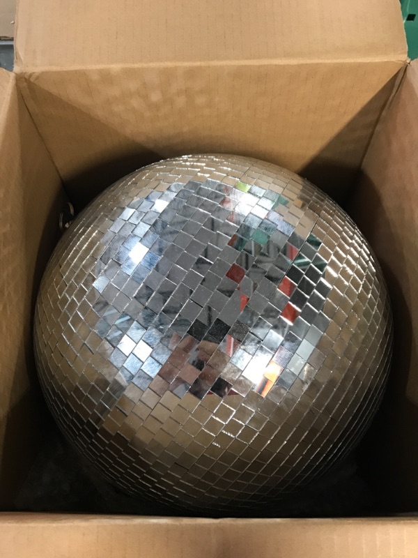 Photo 2 of -USED- NuLink 12" Disco Light Mirror Ball with Hanging Ring