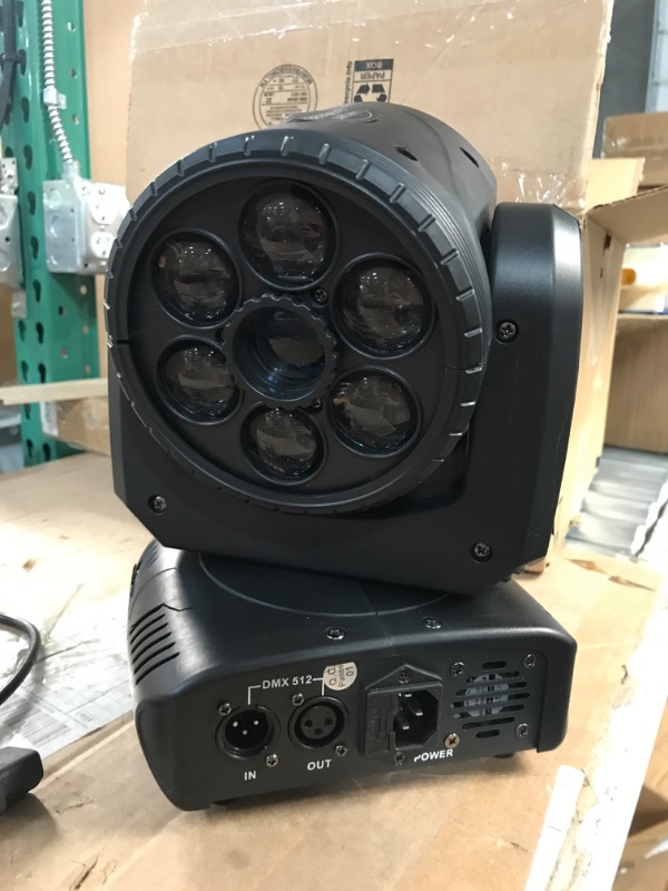 Photo 2 of -DAMAGED(SEE NOTES!!)- 6x15W RGBW 4in1 LED Mini Bee Eye Led Moving Head Light Rotate Beam Effect dj bar Light Stage Light (6x15W RGBW) 1 PACK