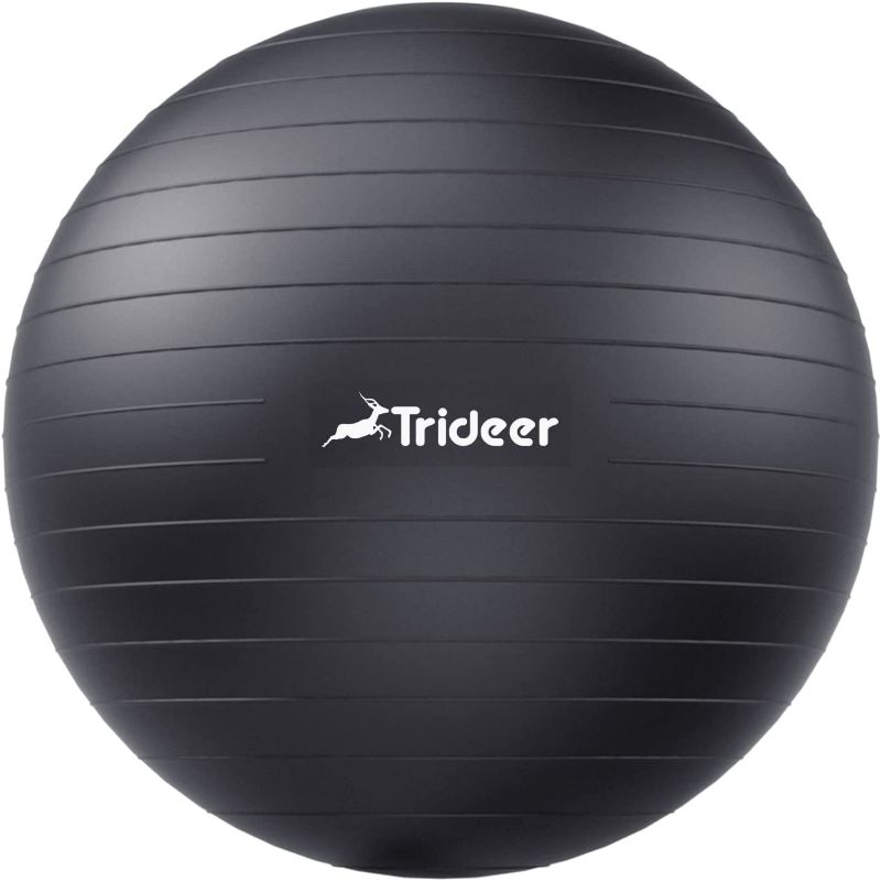 Photo 1 of -USED- Trideer Yoga Ball Exercise Ball,  Black M (19-22ines / 48-55cm)