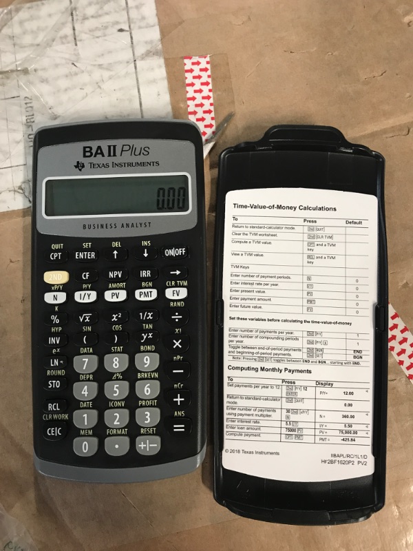 Photo 2 of -USED- Texas Instruments BA II Plus Financial Calculator