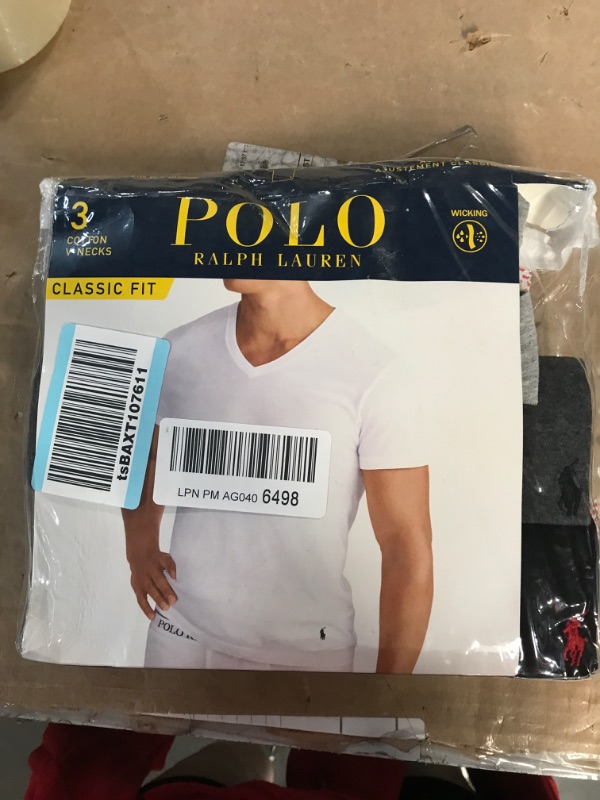 Photo 3 of POLO Ralph Lauren Men's Classic Fit Cotton V-Neck Undershirt 3-Pack Large 