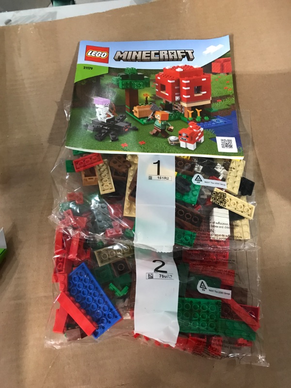 Photo 2 of LEGO Minecraft The Mushroom House 21179 Building Toy Set (272 Pieces)