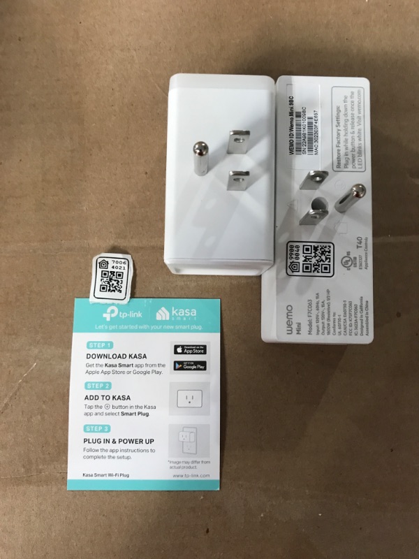 Photo 2 of Kasa Smart Plug Mini 15A, 2-Pack