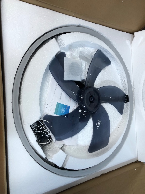 Photo 3 of AHAWILL Modern Ceiling Fan with Light,Mute LED Dimmable Ceiling Fans with Remote Control,6 Speeds Reversible 60W Contemporary Ceiling Fan 19.7IN