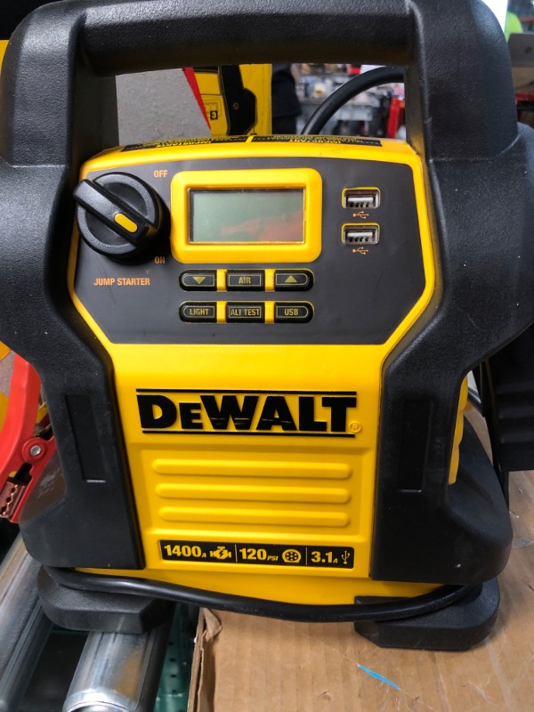 Photo 3 of DEWALT DXAEJ14 Digital Portable Power Station Jump Starter, Yellow