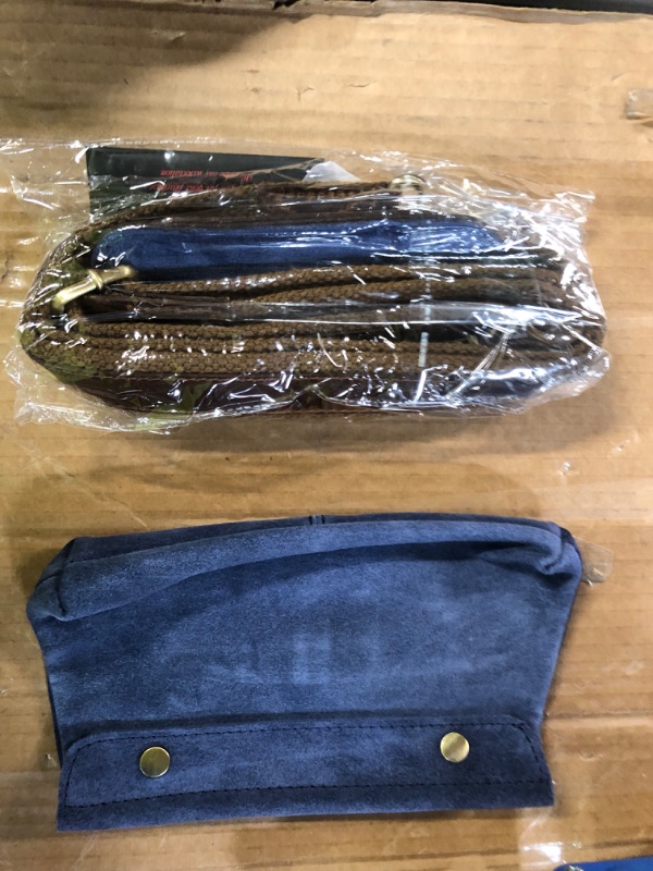 Photo 5 of [Brand New] Leather Canvas Knife Roll Storage Bag Expandable - Blue