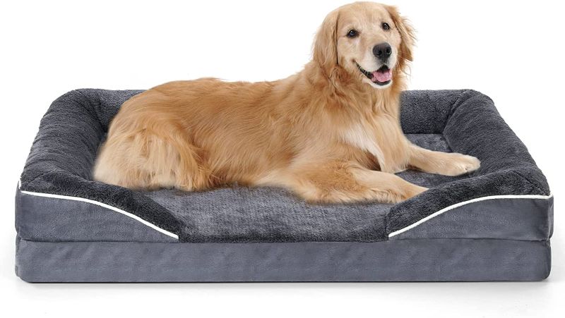 Photo 1 of ***USED/DIRTY/SEE PHOTO*** Arien Dog Bed, Dog Beds for Extra Large Dogs, Orthopedic Bolster Couch pet Bed, Removable Washable Cover, Nonskid Bottom Couch, Dog Sofa Bed for Comfortable Sleep
