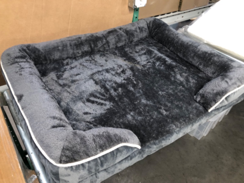 Photo 4 of ***USED/DIRTY/SEE PHOTO*** Arien Dog Bed, Dog Beds for Extra Large Dogs, Orthopedic Bolster Couch pet Bed, Removable Washable Cover, Nonskid Bottom Couch, Dog Sofa Bed for Comfortable Sleep
