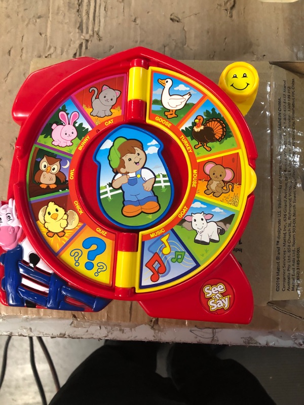 Photo 2 of Fisher-Price Little People Toddler Learning Toy, See 'n Say The Farmer Says, Interactive-Game with Music Sounds and Phrases Ages 18+ Months Red - Farmer Says