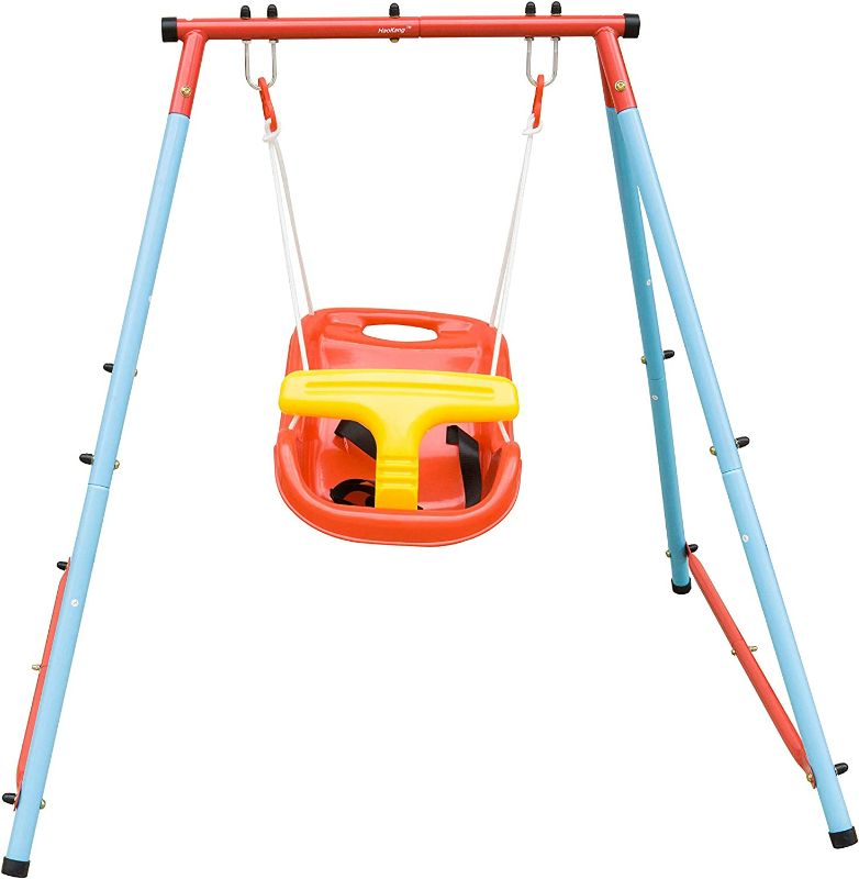 Photo 1 of HaoKang Toddler Swing with Steel Frame and Safe Swing for Baby Swing Play Indoor and Outdoor
