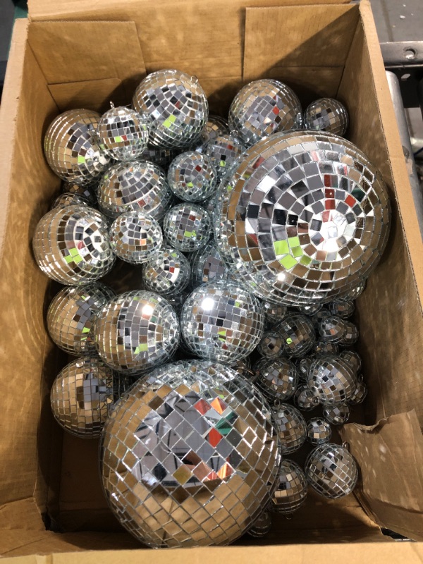 Photo 2 of 100 Pcs Mirror Disco Balls Decorations, Different Sizes