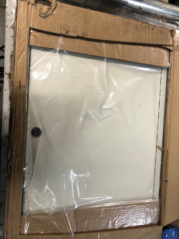 Photo 1 of UMEKEN Key Box Wall Mount 100 Position Metal Valet Key Cabinet Lock Box with Key Tags, Key Holder Lockbox Key Organizer Safe Storage Locker Box, Cream 100 KEY Cream