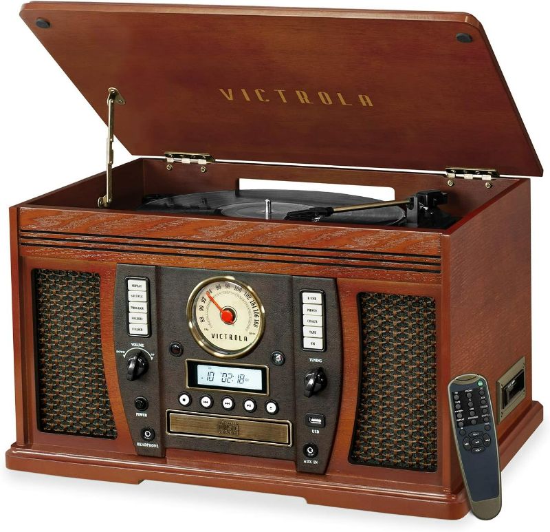 Photo 1 of Victrola Navigator 8-in-1 Classic Bluetooth Record Player with USB Encoding and 3-Speed Turntable 