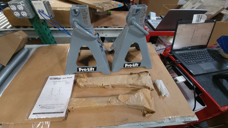 Photo 2 of 6-Ton Double Locking Pin Jack Stand with Cast Ductile Ratchet Bar Pair