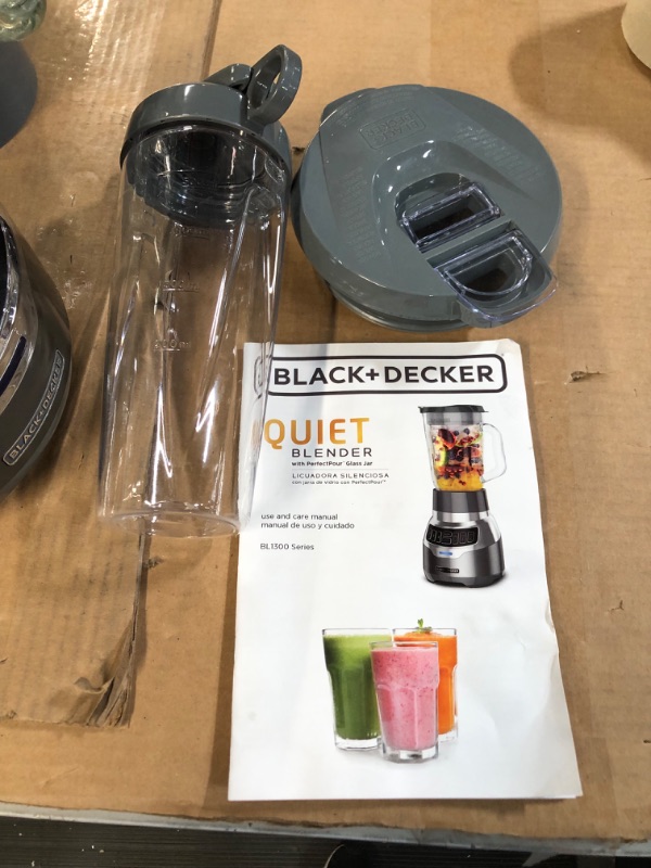 Photo 3 of ***PARTS ONLY***BLACK+DECKER PowerCrush Digital Blender with Quiet Technology, Stainless Steel, BL1300DG-T