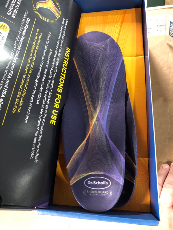 Photo 2 of Dr. Scholl's Plantar Fasciitis Sized to Fit Pain Relief Insoles // Shoe Inserts with Arch Support for Men and Women, 1 Count Men's 6.5-7 / Women's 7.5-8