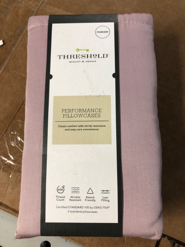 Photo 2 of 400 Thread Count Solid Performance Pillowcase Set - Threshold