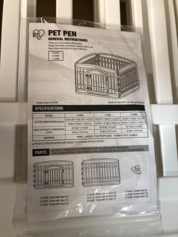 Photo 3 of [USED] IRIS USA Dog Playpen 