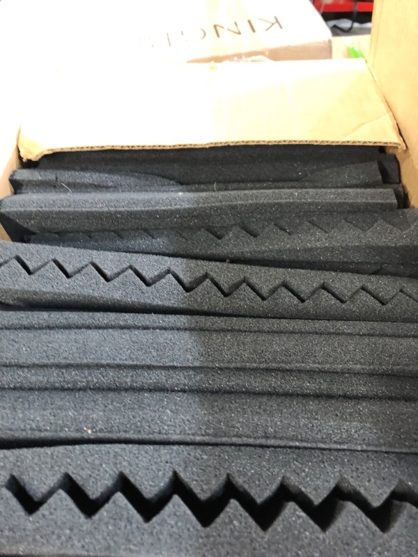 Photo 2 of 96 Pack Acoustic Foam Panel Wedge Studio Soundproofing Wall Tiles Black 12" X 12" X 1"