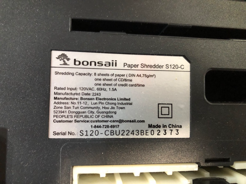 Photo 3 of Bonsaii Paper Shredder for Home, 8-Sheet StripCut CD and Credit Card Paper Shredder 