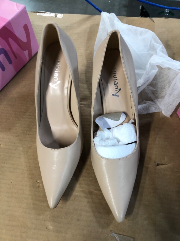 Photo 2 of vivianly Womens Classic Pointed Toe Heel Pumps SIZE 8.5 **LOOK BRAND NEW/UNUSED**