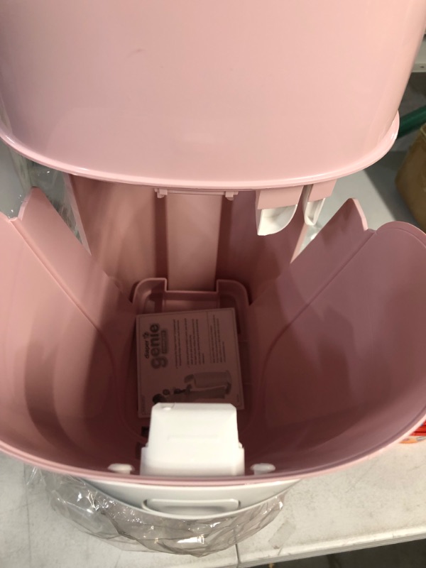 Photo 4 of Diaper Genie Complete Diaper Pail (Pink) with Antimicrobial Odor Control 