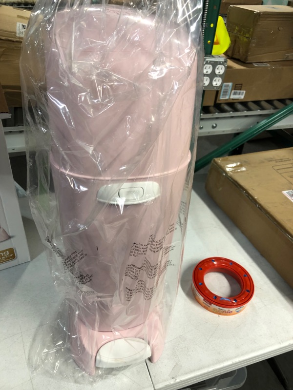 Photo 2 of Diaper Genie Complete Diaper Pail (Pink) with Antimicrobial Odor Control 