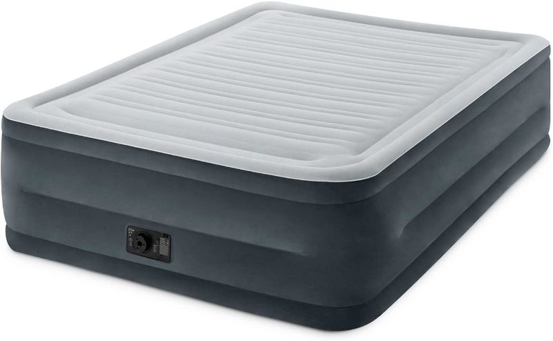 Photo 1 of (untested0 Intex Comfort Plush Elevated Dura-Beam Airbed with Internal Electric Pump, Bed Height 22", Queen 