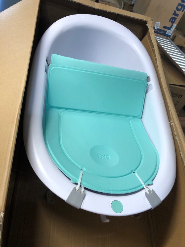 Photo 2 of 4-in-1 Grow-with-Me Bath Tub by Frida Baby Transforms Infant Bathtub to Toddler Bath Seat with Backrest for Assisted Sitting in Tub