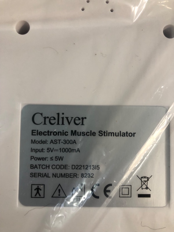 Photo 2 of Creliver Foot Circulation Plus EMS & TENS Foot Nerve Muscle Massager, UNABLE TO TEST