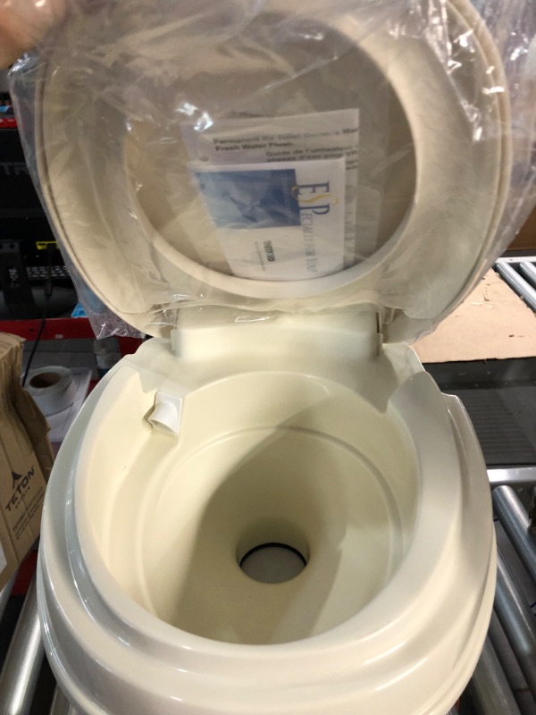 Photo 3 of Thetford Aqua-Magic V Pedal Flush RV Toilet High Parchment 31672-17.5 X17.8 X15.1
