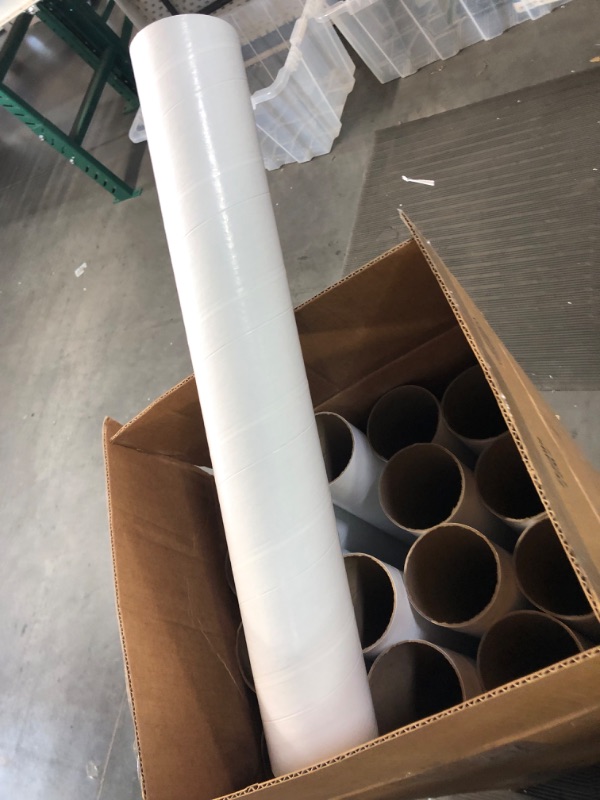 Photo 4 of 4 x 26" White Mailing Tubes with Caps **LOOKS NEW**