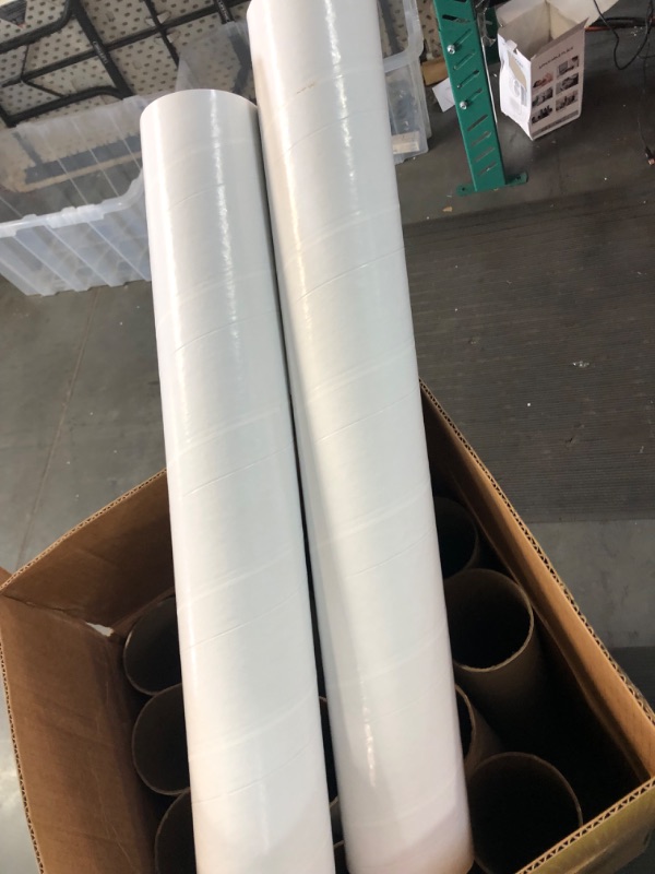 Photo 2 of 4 x 26" White Mailing Tubes with Caps **LOOKS NEW**