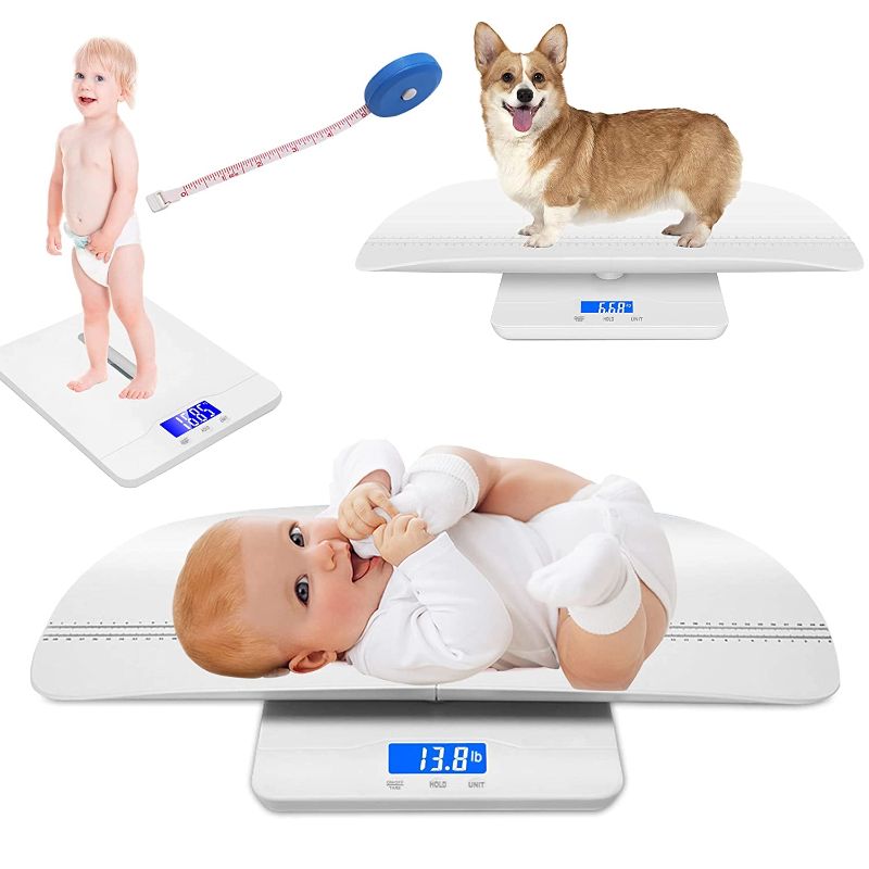 Photo 1 of **USED/SEE NOTES** Raincol Baby Scale, Pet Scale, Multi-Function Toddler Scale, Digital Baby Scale, Blue Backlight, Weight and Height Track
