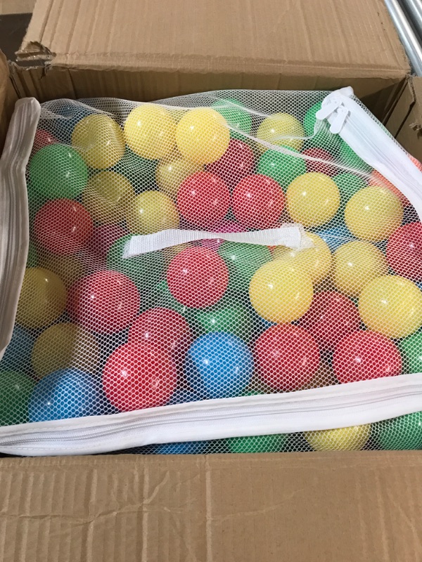 Photo 2 of Amazon Basics BPA Free Crush-Proof Plastic Ball Pit Balls 6 Bright Colors 400 Balls