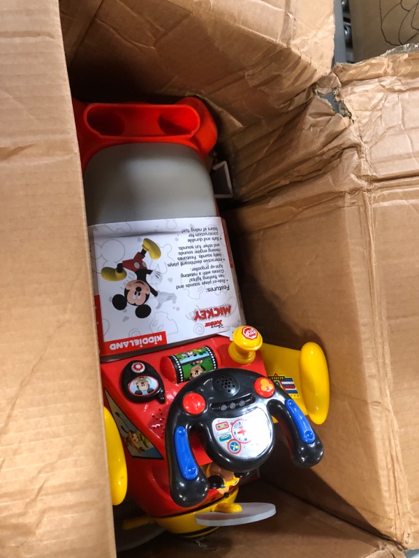 Photo 2 of *DAMAGED BOX** Kiddieland Disney Mickey Mouse Plane Light & Sound Activity Ride-On