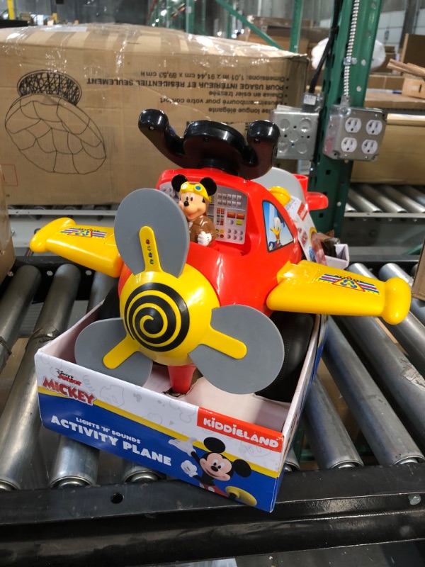 Photo 1 of *DAMAGED BOX** Kiddieland Disney Mickey Mouse Plane Light & Sound Activity Ride-On