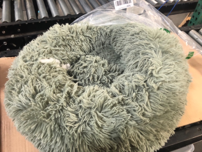Photo 1 of Best Friends by Sheri The Original Calming Donut Cat and Dog Bed in Shag Fur Sage,