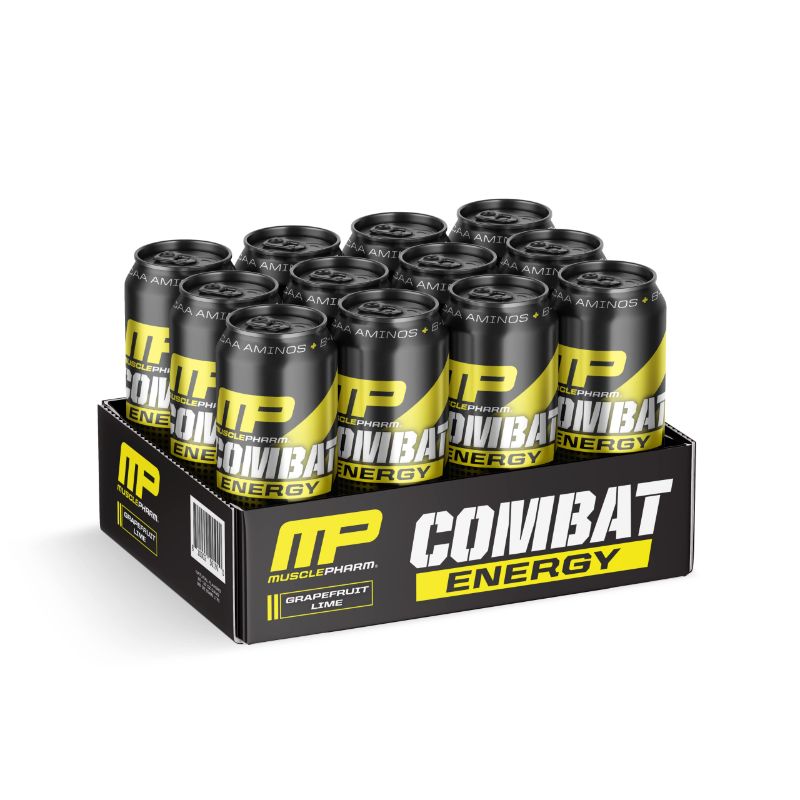 Photo 4 of **EXP: 12/30/23** MusclePharm Combat Energy Drink 16oz (Pack of 12) - Grapefruit Lime
