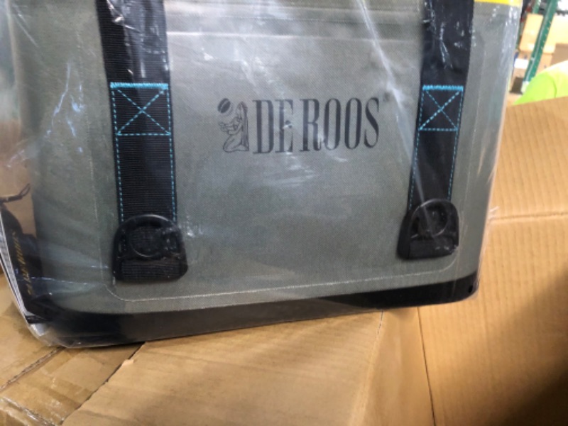 Photo 5 of DEROOS 18/27/35Cans 72-Hours Soft Cooler Bag Leak-Proof Soft Pack Cooler Bag Waterproof Insulated Soft Sided Cooler for Hiking, Camping, Sports, Picnics, Sea Fishing, Road Beach Trip GREY-14L|27CANS