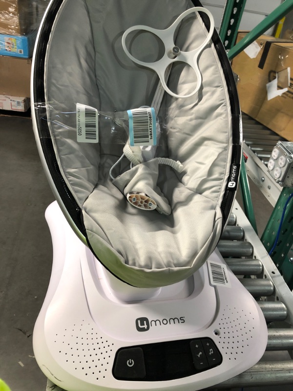 Photo 2 of 4moms mamaRoo 4 Multi-Motion Baby Swing + Safety Strap Fastener, Bluetooth Baby Swing with 5 Unique Motions, Nylon Fabric, Grey