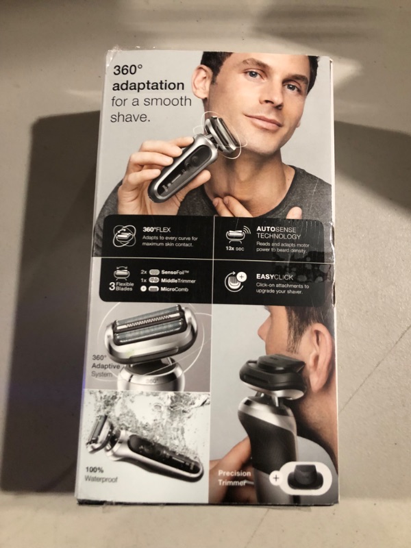 Photo 4 of Braun Electric Razor for Men, Series 7 360 Flex Head Foil Shaver with Precision Beard Trimmer, Rechargeable, Wet & Dry and Travel Case, Black, 5 Piece Set 7020s